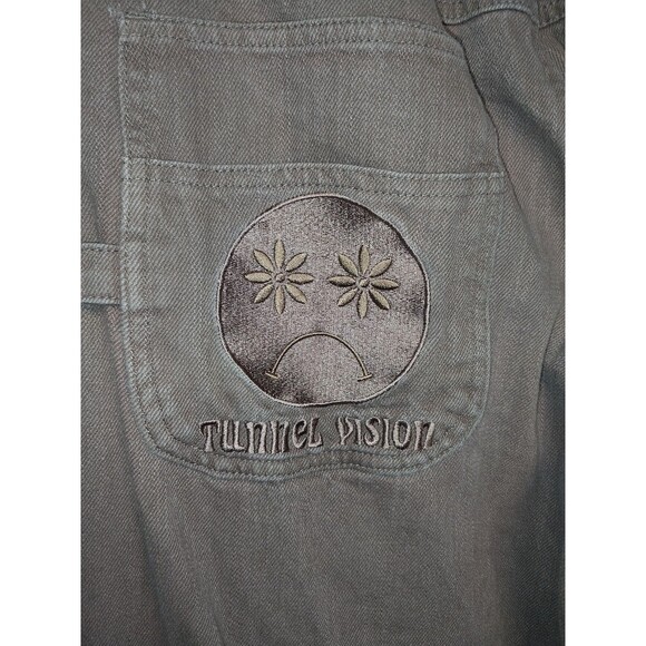 Tunnel Vision Medium Brown Baggy Jeans Embroidered - Picture 6 of 6
